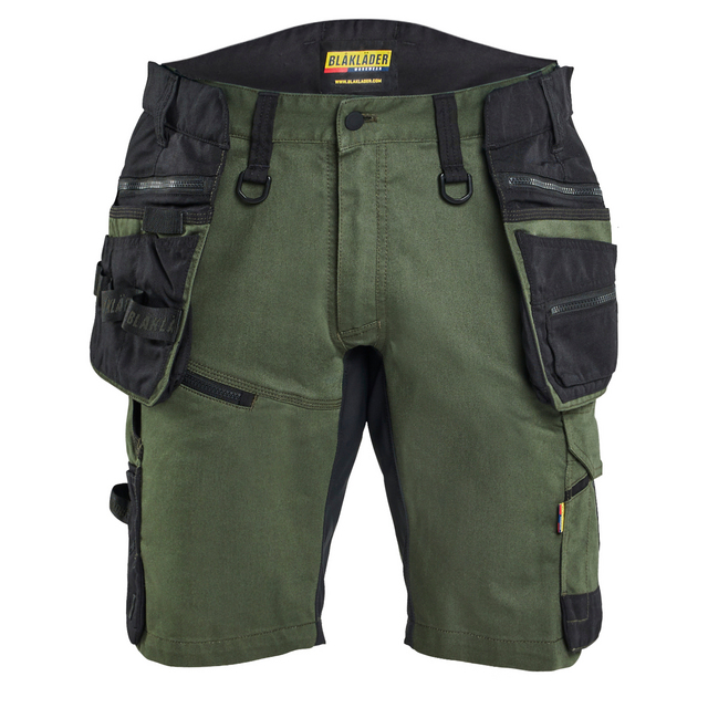 HANTVERKSSHORTS MED STRETCH SKOGSGRÖN/SVART C44 | Beijerbygg Byggmaterial